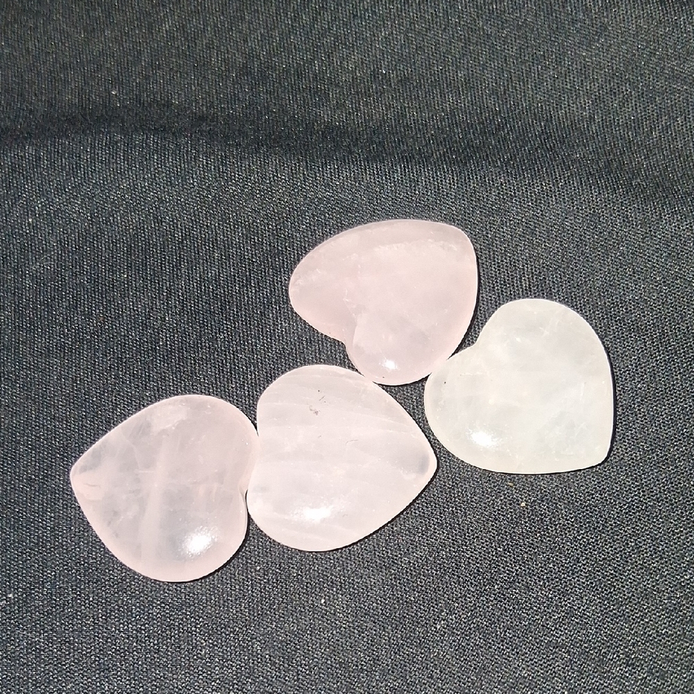 Heart-Shaped Rose Quartz Stones